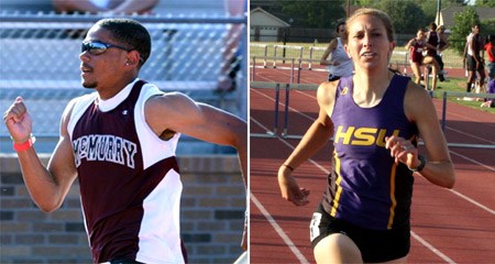 McMurry's Hann Ollison (left) and Hardin-Simmons' Ashley Huston both excelled as senior track and field student-athletes.